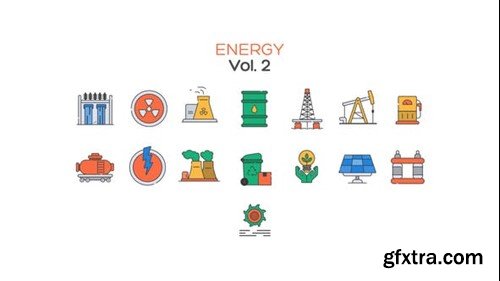 Videohive Energy Line Icons Vol.2 40392592