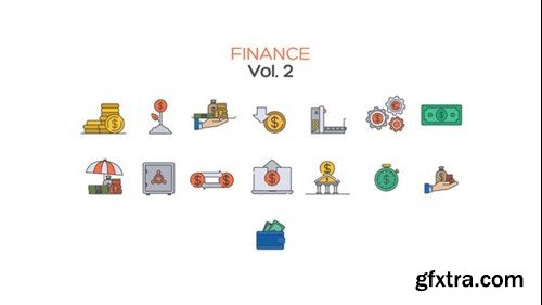 Videohive Finance Line Icons Vol.2 40436340