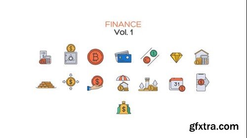 Videohive Finance Line Icons Vol.1 40436322