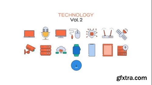 Videohive Technology Icons Vol.2 40638646