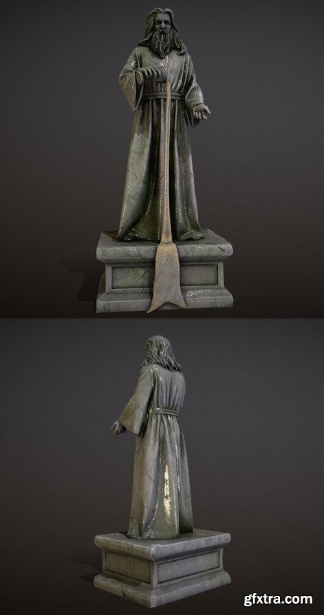 Stendarr Statue 3D Model