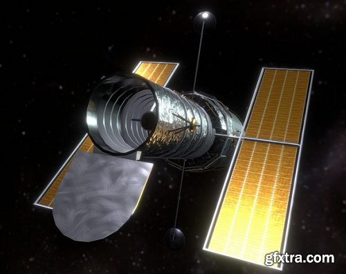 Hubble Telescope 3D Model