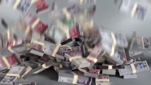 Videohive - Bulgaria Money - Lev Stacked Money Falling - Bulgarian Currency - 40578372 - 40578372