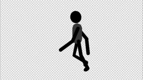 Videohive - Man Walk Silhouette_4k - 40681921 - 40681921