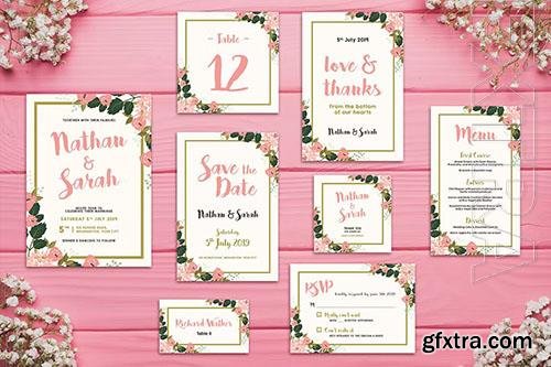 Floral Wedding Invitation Suite