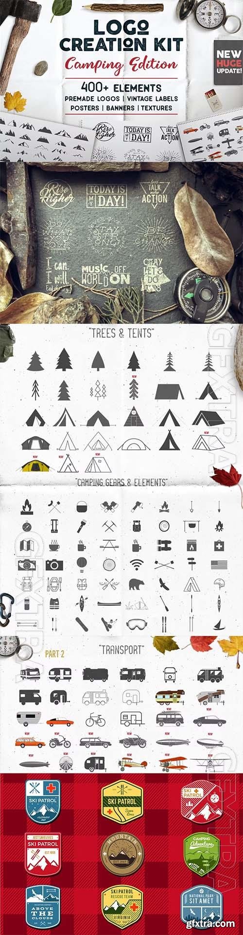 Logo Template Creation Kit - Camping Edition PSD