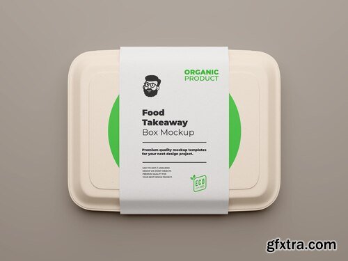 Food take away container mockup