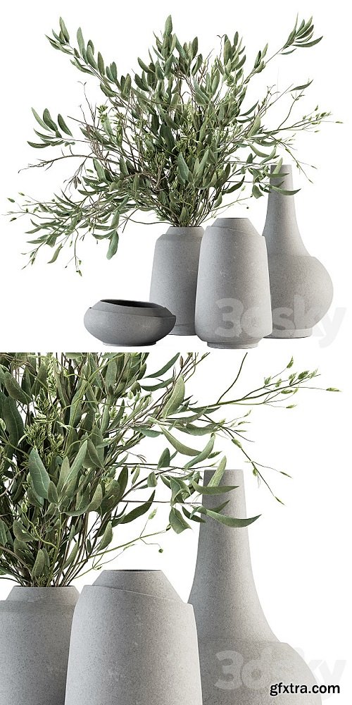 Vase and Plant Decorative Set – Set 81