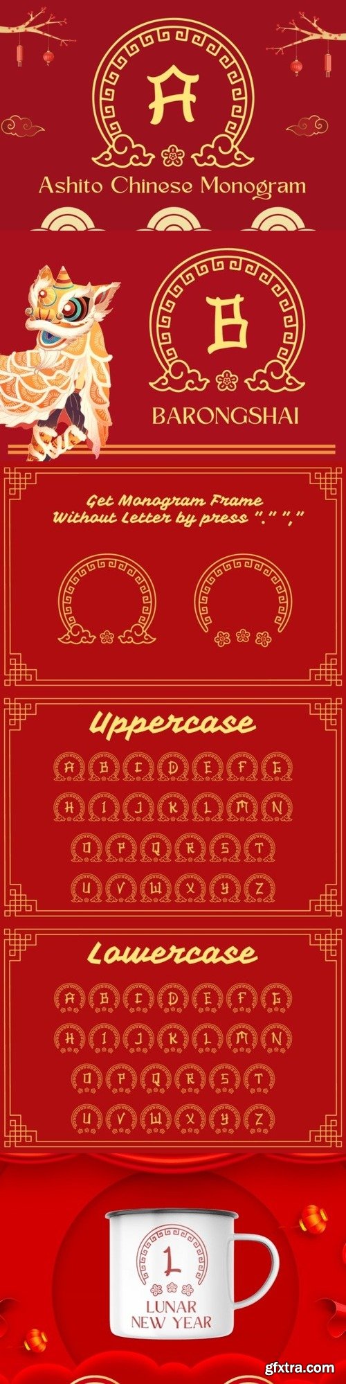 Ashito Chinese Monogram Font