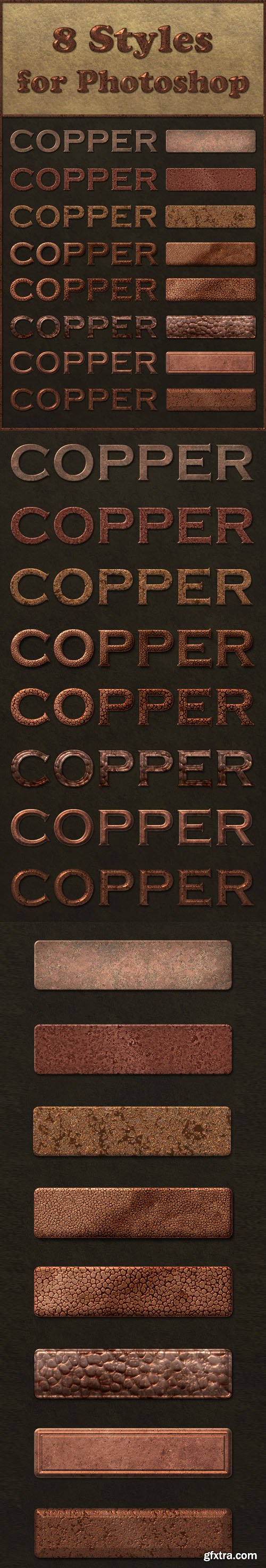 Antique Copper Styles for Photoshop