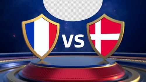 Videohive - France Vs Denmark Sports Vs Card Opener - 40685985 - 40685985