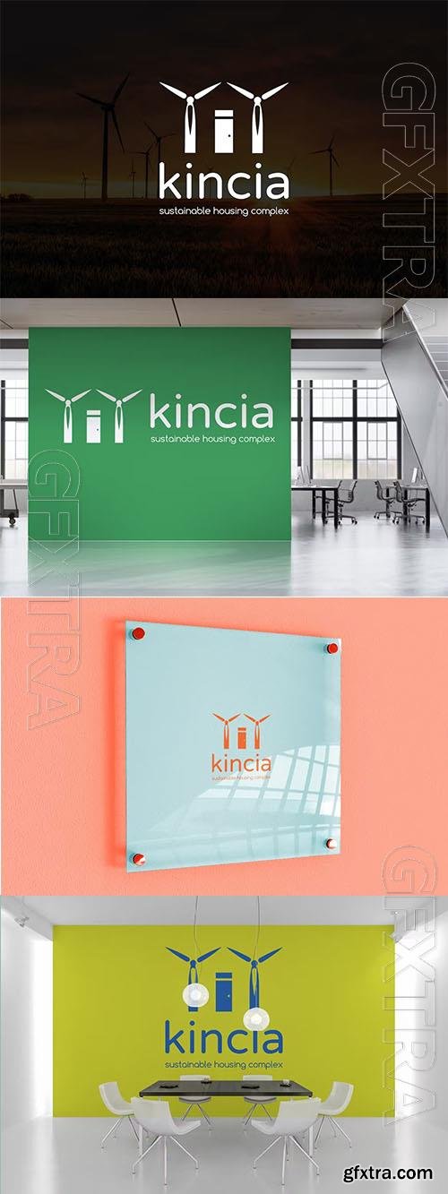 Kincia Negative Space Green Energy Logo