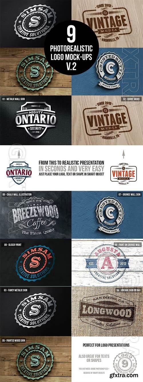 Photorealistic Logo Mock-Ups Vol.2