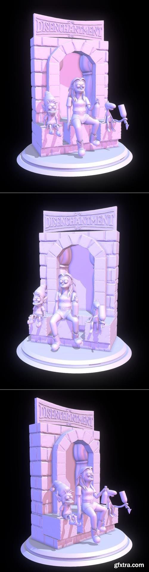 Disenchantment Diorama and Garfield in Bed – 3D Print