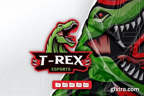 T-Rex Dinosaur Mascot Logo Design