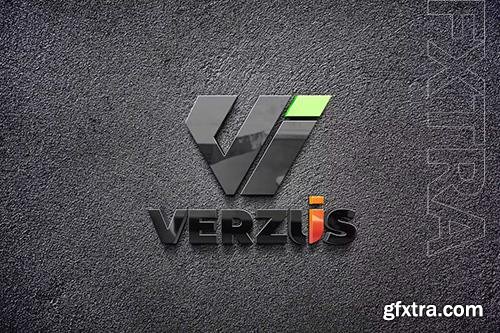 3D Logo Mockup Black Reflection