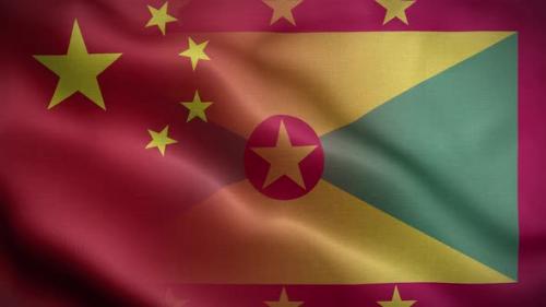 Videohive - China Grenada Flag Loop Background 4K - 40704746 - 40704746