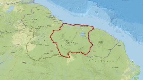 Videohive - Map Of Suriname With An Outline Country Border 2K - 40704912 - 40704912