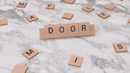 Videohive - Door word on scrabble - 40709257 - 40709257