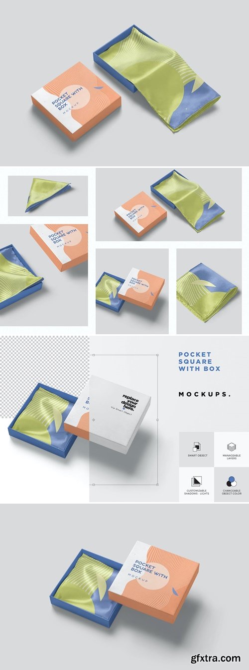 Pocket Square With Box Mockups WB9UUQY