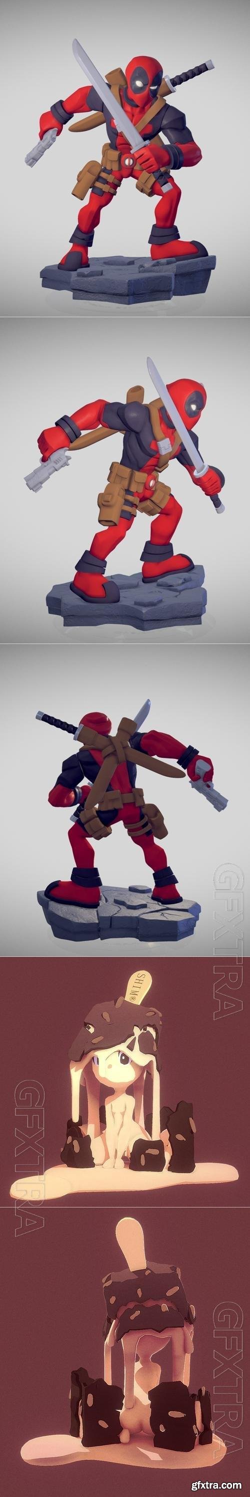 Infinity Deadpool and Chibi Magnum Almond Vanilla 3D Print