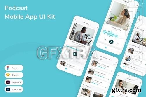 Podcast Mobile App UI Kit XM5APRK