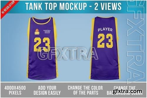 Tank Top Basketball Jersey Mockup PSD 8VG2H2N