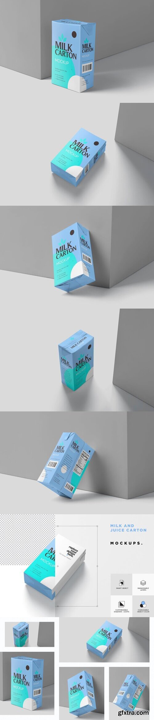 Creativemarket - 250 ml Juice Box Mockups 7540199