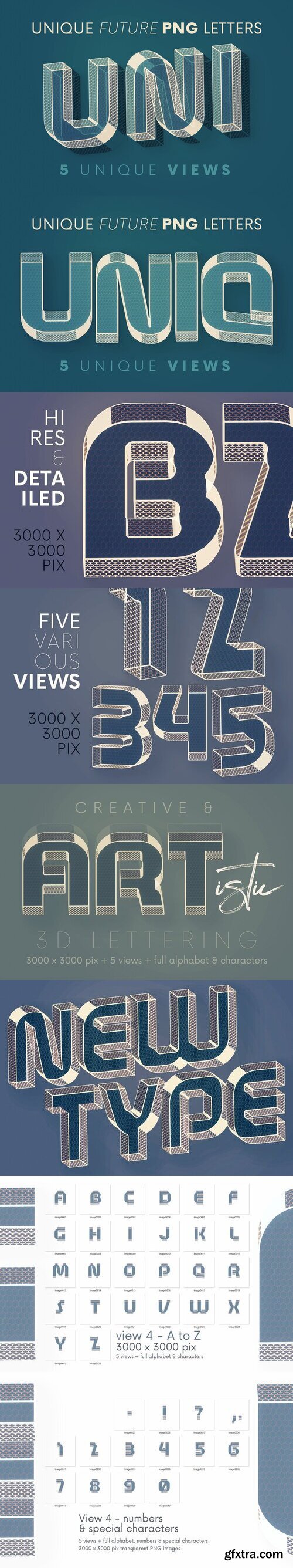 Creativemarket - Unique Future - 3D Lettering 6117544