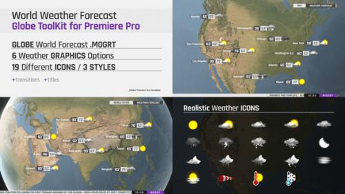 Videohive - World Weather Forecast - Globe ToolKit for Premiere Pro - 40648606 - 40648606