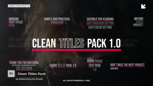 Videohive - Clean Text Titles  Premiere Pro - 40658084 - 40658084