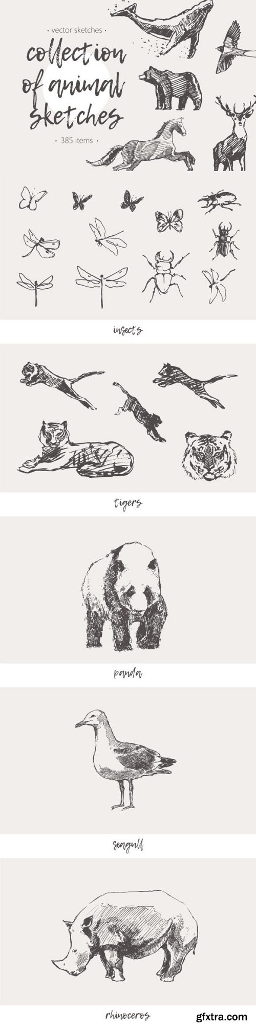 Huge Collection of Animal Sketches