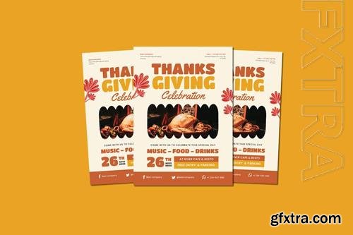 Thanksgiving Event Flyer PSD