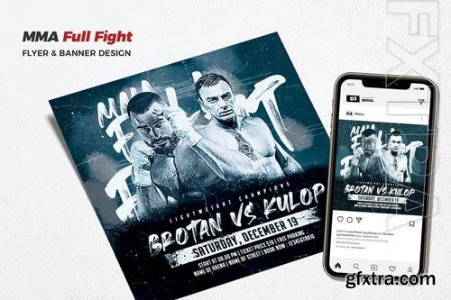 Full Fight Match Social Media Promotion PSD