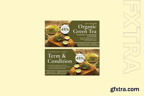 Organic Green Tea Voucher PSD