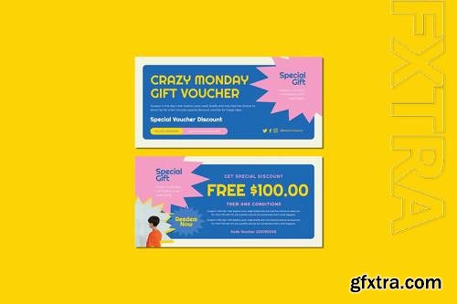 Crazy Monday Gift Voucher PSD