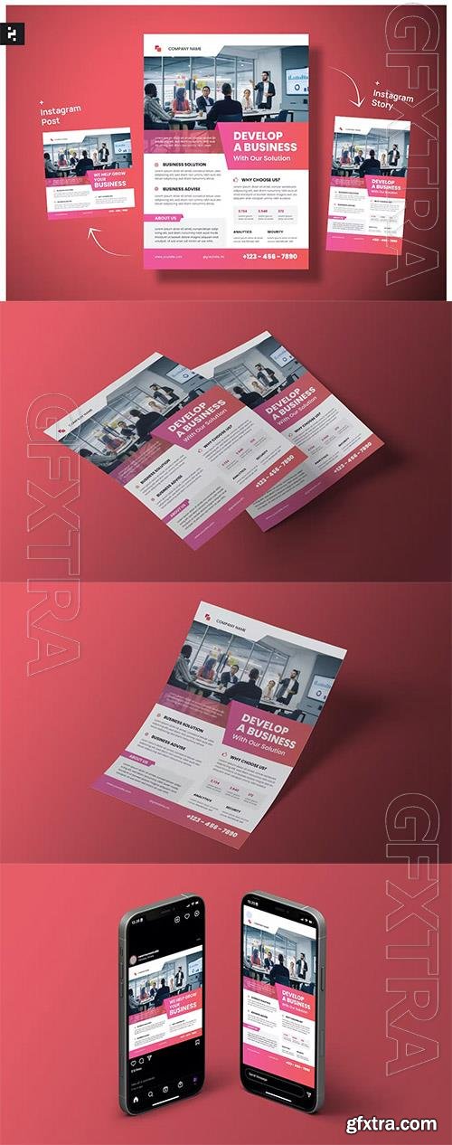 Business Service Flyer PSD