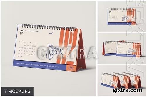 Horizontal Desk Calendar Mockup Set 5SR7UT6