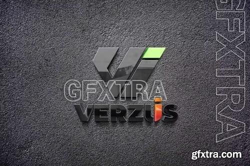 3D Logo Mockup Black Reflection X6NX26V