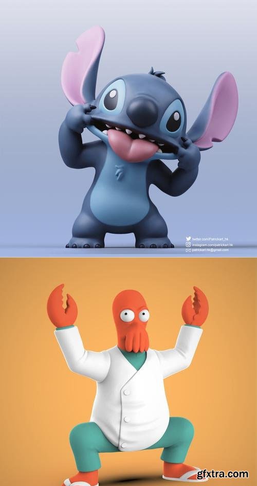 Stitch and Zoidberg – 3D Print