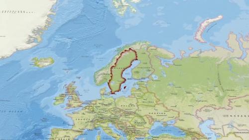 Videohive - Map Of Sweden With An Outline Country Border 2K - 40704918 - 40704918