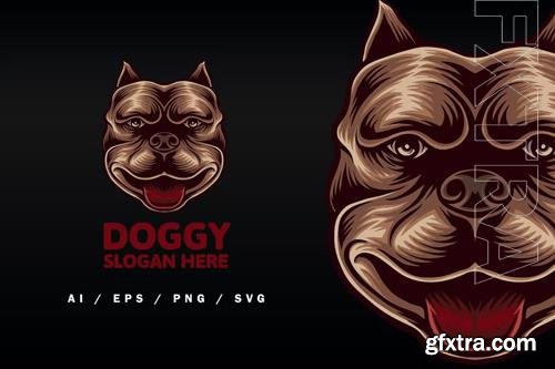 Bulldog Logo Template PNG