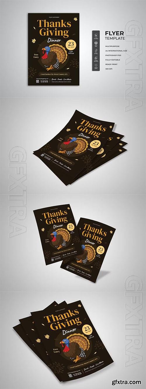 Thanksgiving Celebration Flyer PSD