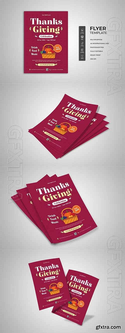 Thanksgiving Celebration Flyer vol 2 PSD