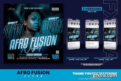 Afro Fusion Party Flyer PSD