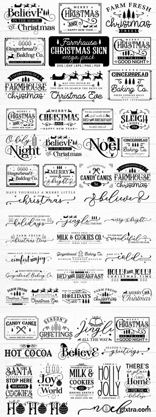 Farmhouse Christmas Sign Mega Pack