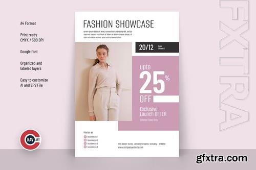 Fashion Showcase Flyer Design Template EPS