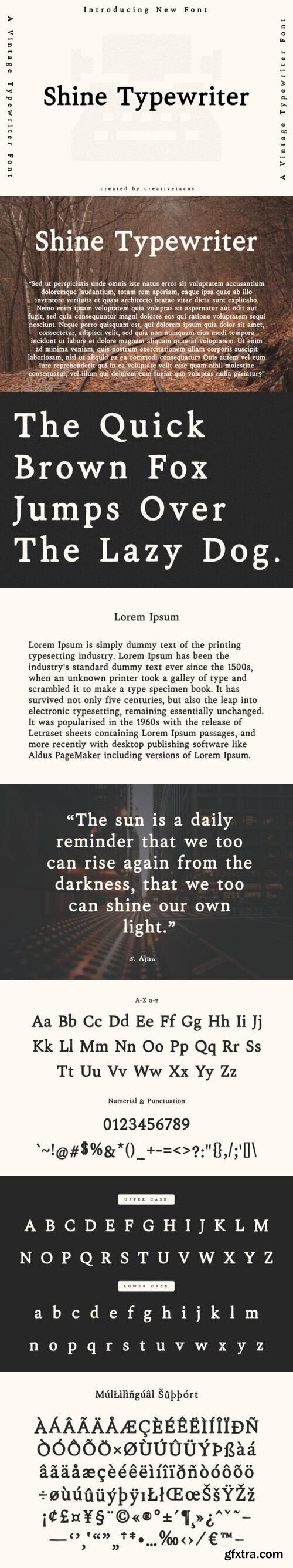 Shine Typewriter Font