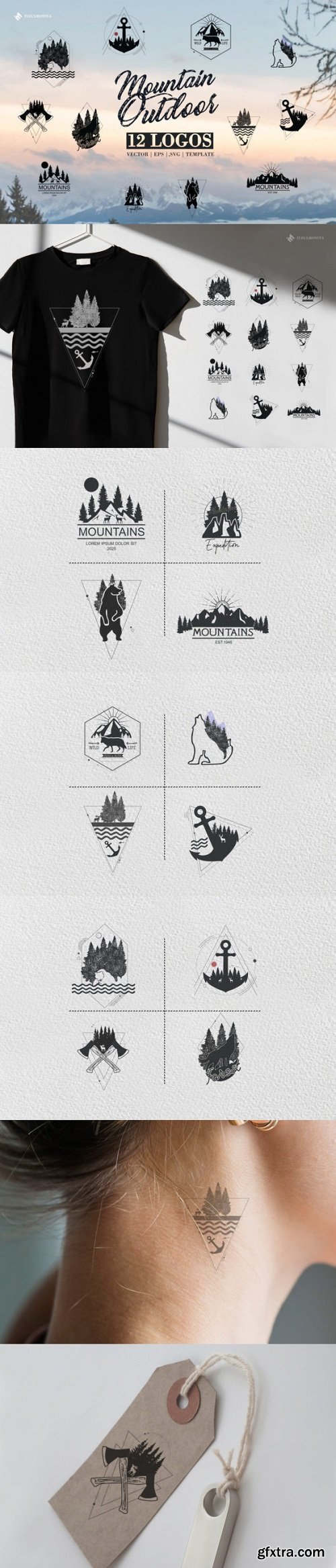 Mountain Outdoor Themed Logos