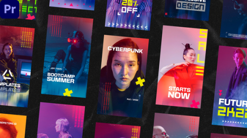 Videohive - Cyberpunk Stories | MOGRT - 40589301 - 40589301